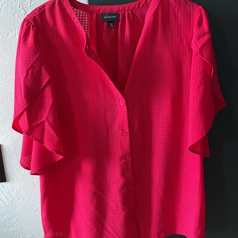 Womens casual or dress blouse in red